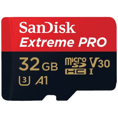 SanDisk Extreme PRO microSDHC 32 GB hukommelseskort med SD-adapter