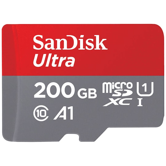 SanDisk Ultra Micro SD hukommelseskort 200 GB med SD-adapter