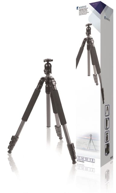 Kamera/video stativ hoved, 131.50 cm. Sort