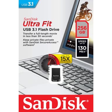 SanDisk Ultra Fit 256 GB USB 3.1 USB-stik