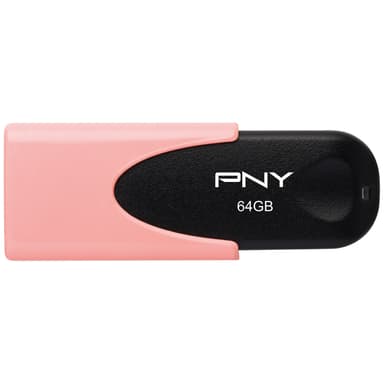 PNY Attache 4 USB 2.0 USB-stik 64 GB (sort/coral)