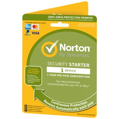 Norton Security Starter - 1 enhed (online abonnement)