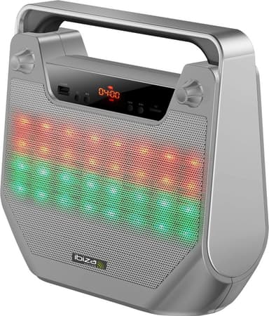 Transportabel bluetooth og USB højttaler, Sølv