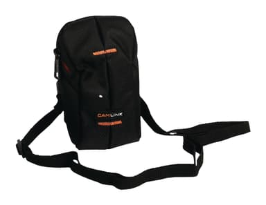 Kamera kompakt taske 70x120x35, sort/orange