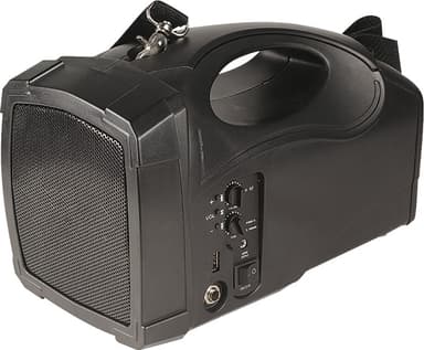Transportabel højttaler med headset