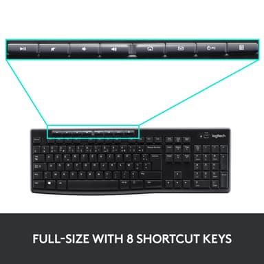 Logitech MK270 trådløs mus + tastatur