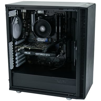 Edge E-Sport stationær gaming-computer 1660Ti/AMD (sort)