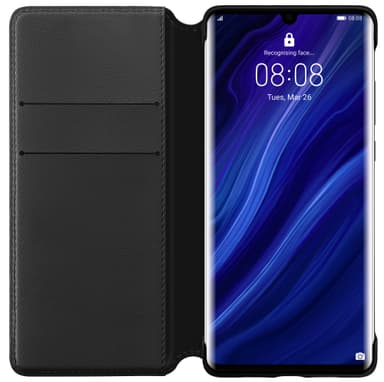 Huawei P30 Pro PU cover med tegnebog (sort)