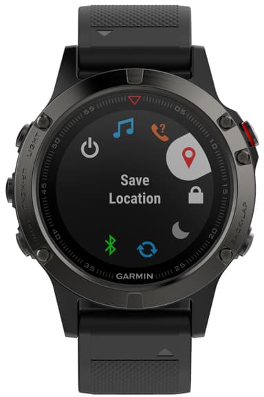 Garmin Fenix 5 multi-sportsur (skifer grå/sort)