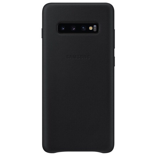 Samsung Galaxy S10 Plus lædercover (sort)