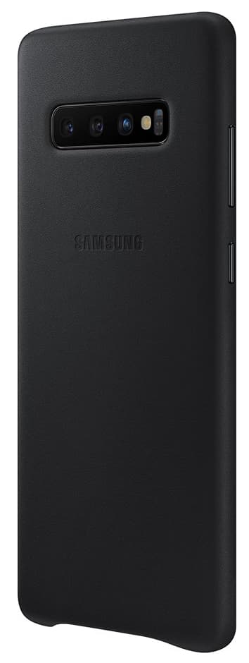 Samsung Galaxy S10 Plus lædercover (sort)