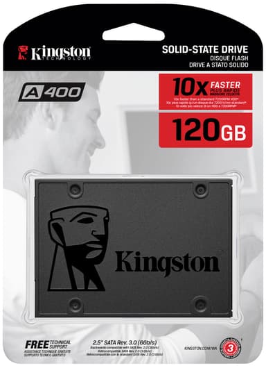 Kingston A400 (7 mm højde) intern SSD 120 GB