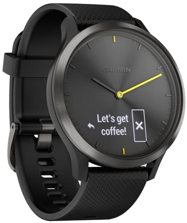 Garmin Vivomove HR hybrid smartwatch L (sort)