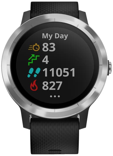 Garmin Vivoactive 3 GPS sportsur sort stal Elgiganten Elgiganten