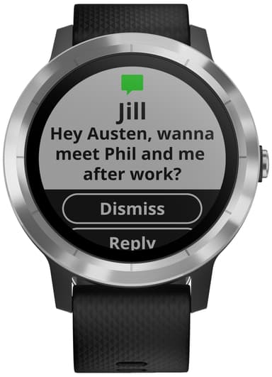 Garmin Vivoactive 3 GPS sportsur (sort/stål)