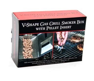 Kort gas grill v smoke box til træpiller