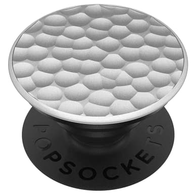 Popsockets greb til mobilenhed (hammered metal silver)
