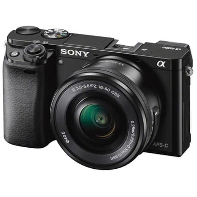 Sony A6000 systemkamera + 16-50mm PZ objektiv (sort)