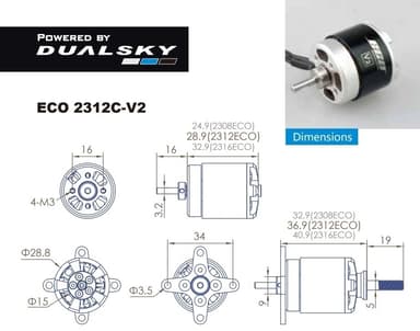 Dualsky ECO 2312C V2 760KV 58gram