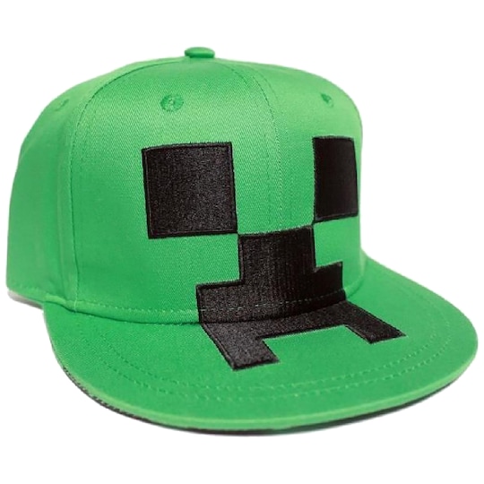 Minecraft - Checkered Creeper grøn snapback cap