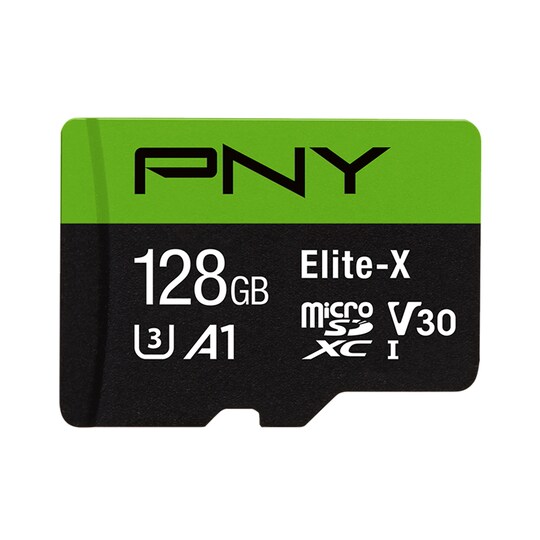 PNY Elite-X Micro SDXC U3 V30 hukommelseskort 128 GB