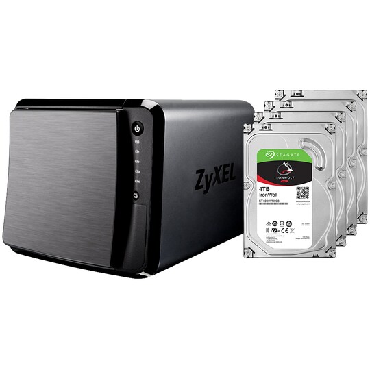 Zyxel NAS542 4-bay NAS + 4x 4 TB harddisk