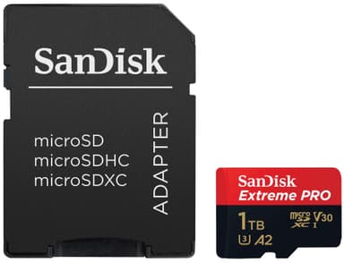 SanDisk MicroSDXC Extreme Pro 1 TB hukommelseskort