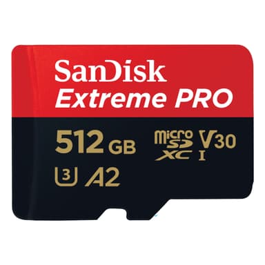 SanDisk MicroSDXC Extreme Pro 512 GB hukommelseskort
