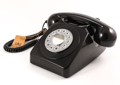 GPO 746 Retro telefon, sort
