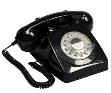 GPO 746 Retro Drejeskivetelefon - Sort