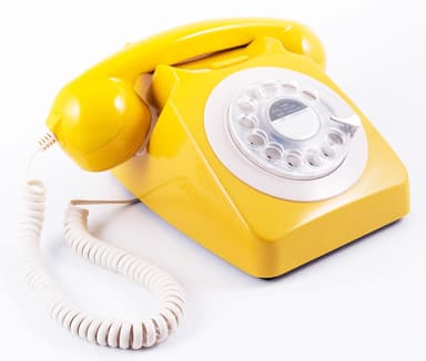 GPO 746 Retro Drejeskivetelefon - Senneps Gul