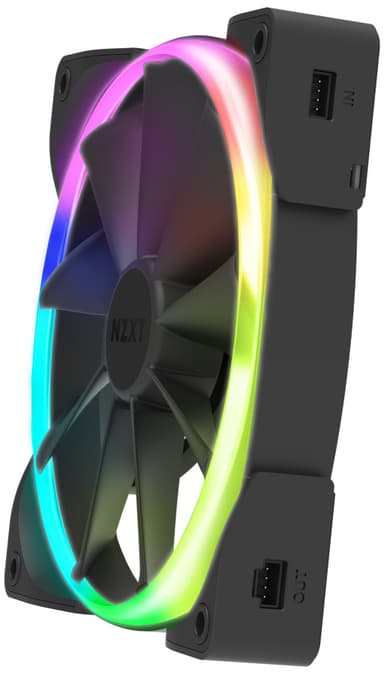 NZXT Aer RGB v2 blæser 120 mm dobbelt sæt med Hue 2 controller