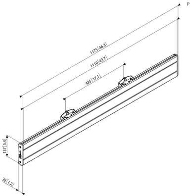 Vogels Pro PFB 3411 interface-bar (sort)