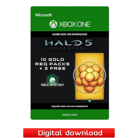 Halo 5 Guardians – 10 Gold REQ Packs + 3 Free - XOne