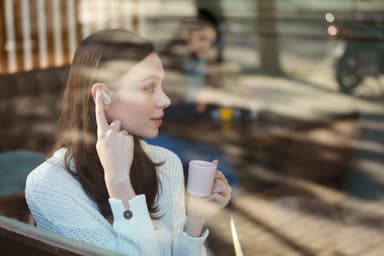 Sony trådløse in-ear høretelefoner WF-1000XM3 (sølv)
