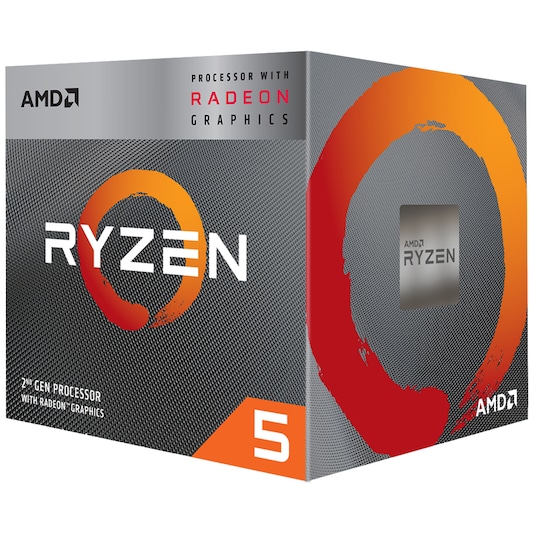 AMD Ryzen™ 5 3400G APU med RX Vega 11 grafikkort (boks)