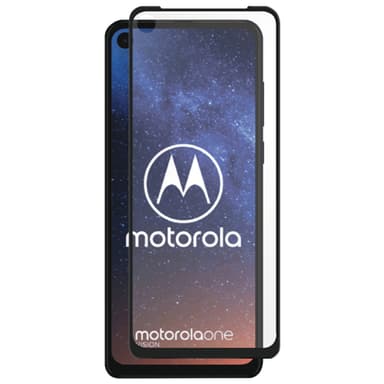 Panzer Full-Fit Motorola One Vision/One Action skærmbeskytter (sort)