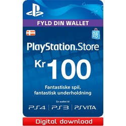 Wallet Top-up: 100 DKK (DK) - Playstation 4,Playstation 3,Playstation