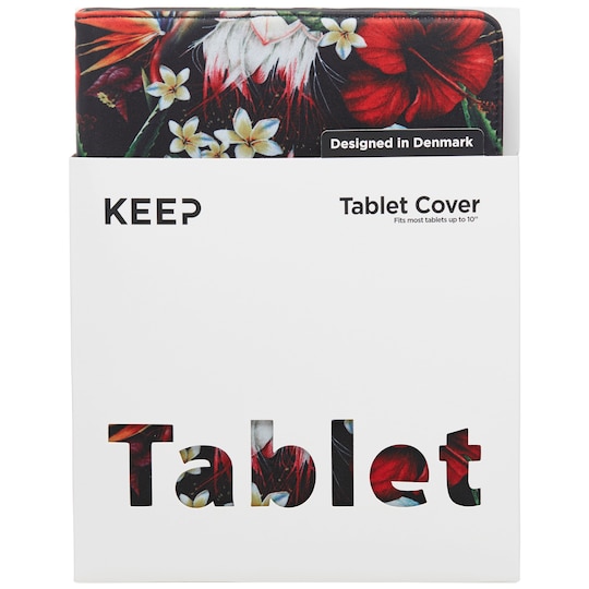 KEEP Universal tabletcover til op til 10" (tropical flower)