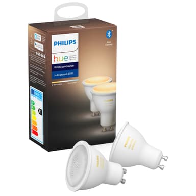 Philips Hue White ambiance LED-pære GU10 - 2-pak