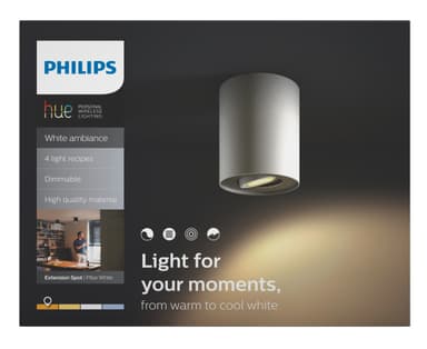 Philips Hue White ambiance Pillar spotlight udvidelse (hvid)