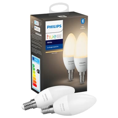 Philips Hue White pære (6W B39 E14) - 2-pak