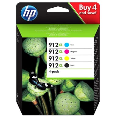 HP 912 XL højt ydende blækpatron (combo-pakke)