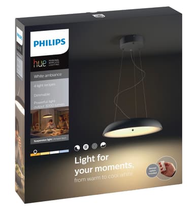 Philips Hue White ambiance Amaze pendellampe (sort)