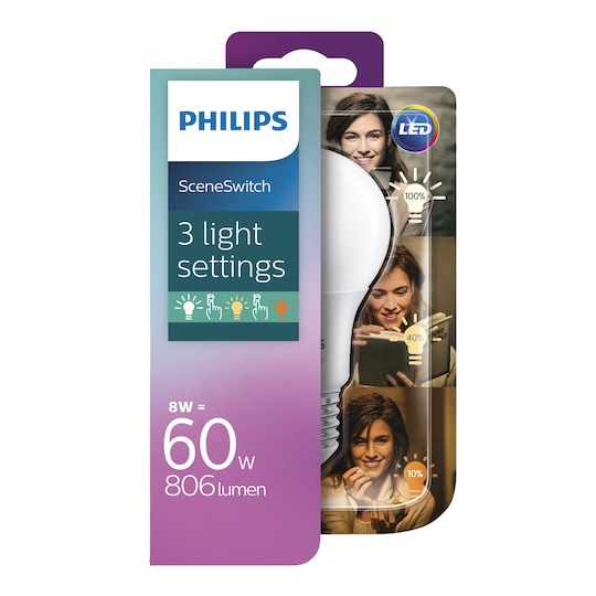 Philips 3-Scene Switch LED lyspære E27