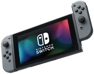 Nintendo Switch spillekonsol 2019 med grå Joy-Con controllers