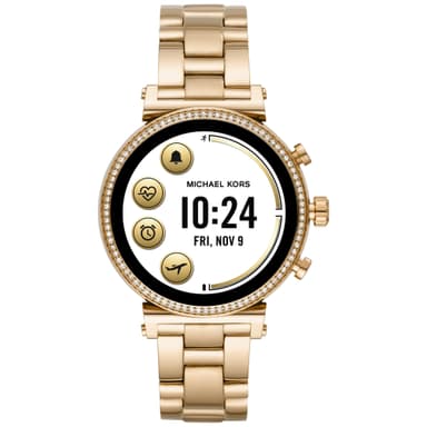 michael kors smartwatch gold with diamonds