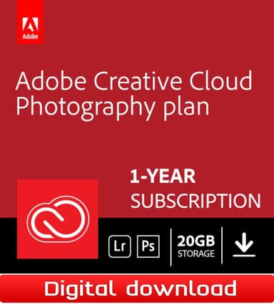 Adobe Creative Cloud Photography (20GB lagring) - 1 års abonnement