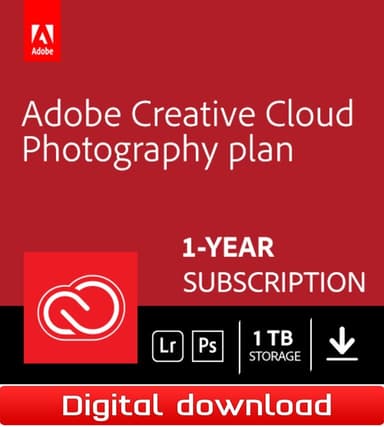 Adobe Creative Cloud Photography (1 TB lagring) - 1 års abonnement