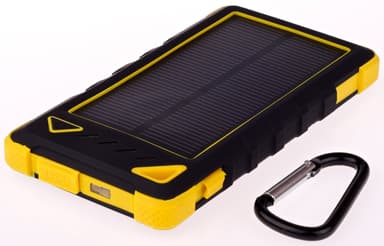 GreyLime Power Solar, 8000 mAh powerbank, 1,2W solcelle oplader, Gul